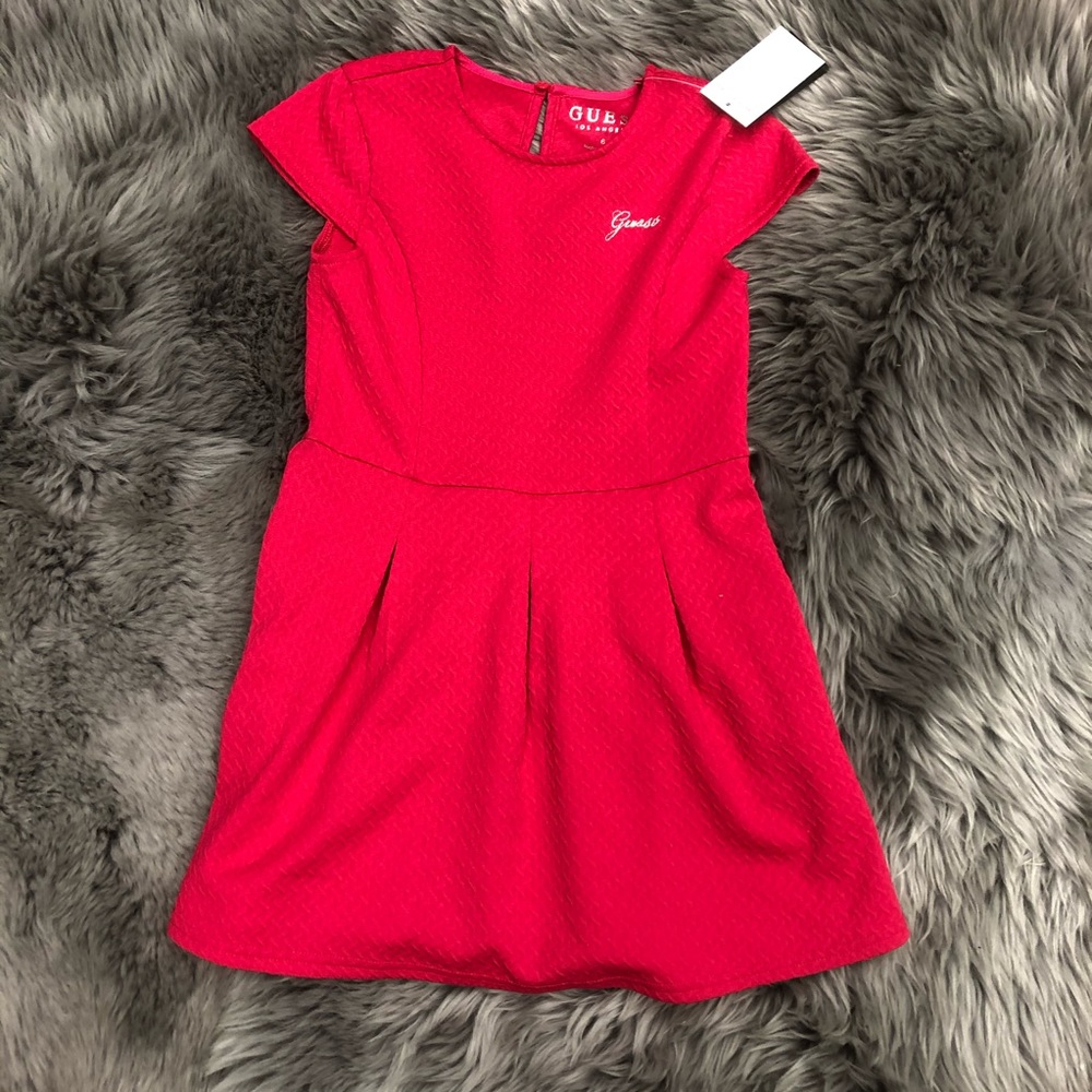 Guess Girls Size 6 Skater Dress | Electric Rose | Comfy